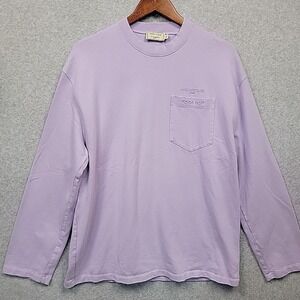 Maison Kitsune Paris Lilac Kool Fox Crewneck Long Sleeve Pocket T-shirt Men's M